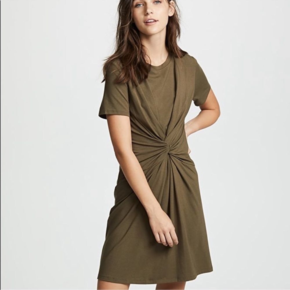 Theory Twist Front Short Sleeve Shirt Dress